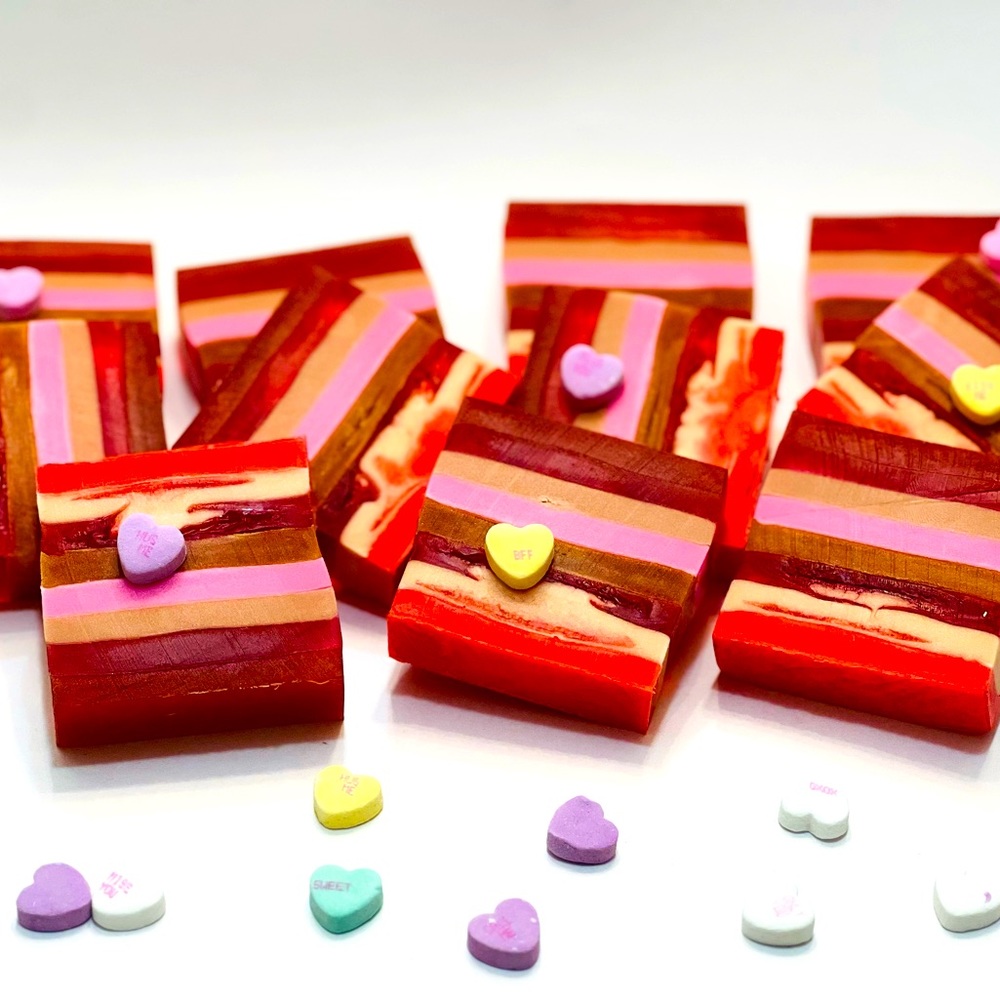 My Valentines luxurious hand made soap. The scent is Love Spell. My take on VS.